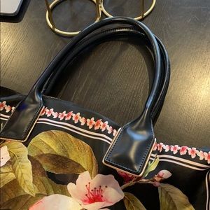 Ted baker floral navy weekender tote bag